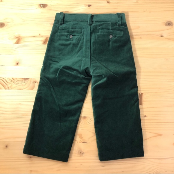 Janie And Jack Green velvet pants adjustable baby size 18-24 months Holiday Twin - Picture 6 of 6